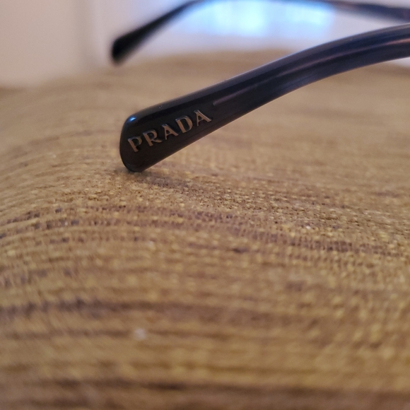 Authentic Prada Italy VPR 07N RY0-101 55-17-140 Gray/Blue Full Rim Eyeglasses Fr - Picture 7 of 11